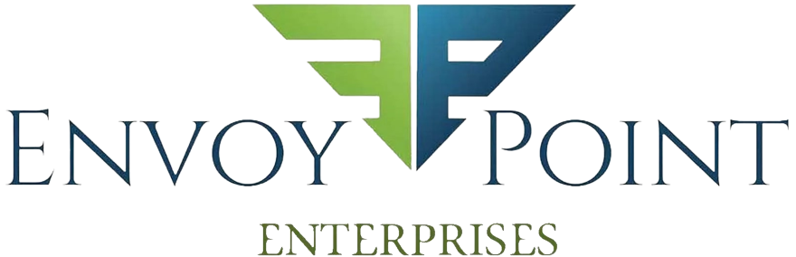 A logo of the company edy patel enterprises