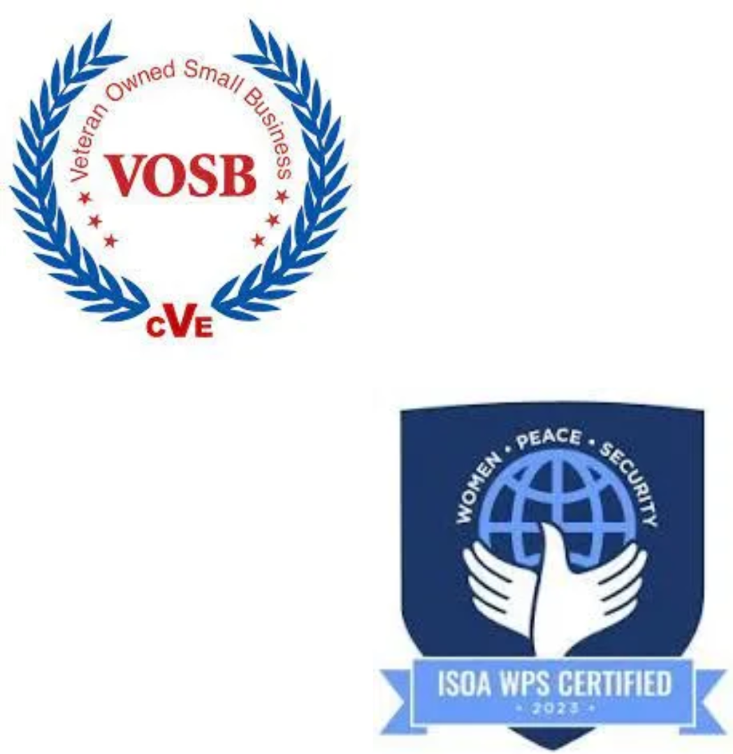 A picture of two different logos for the vosb and goa wps.